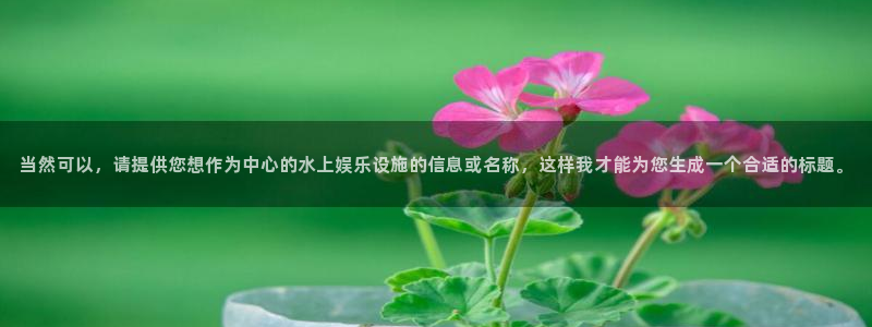 聚富welcome体育合法嘛：当然可以，请提供您想作为中心的水上娱乐设施的信息或