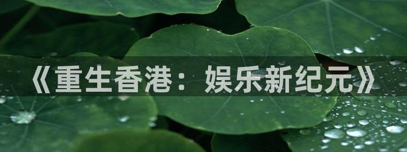 聚富welcome平台招商：《重生香港：娱乐新纪元》