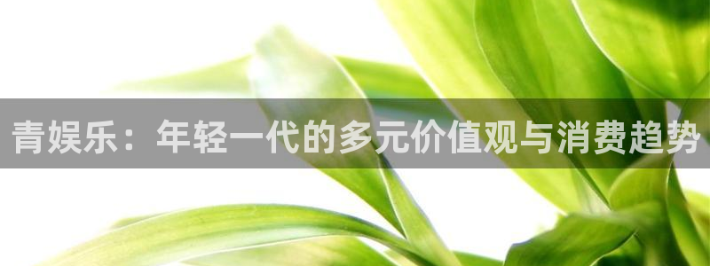 聚富welcome集团股票：青娱乐：年轻一代的多元价值观与消费趋势